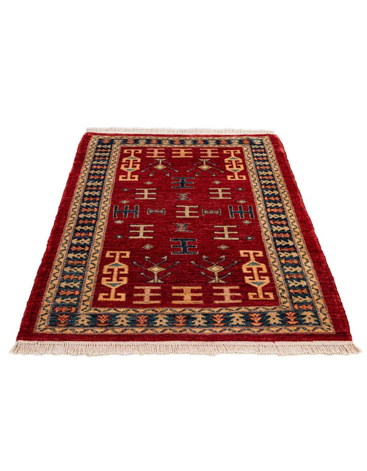 Detail image of 3' 5 x 4' 10 Hand Knotted Ziegler Wool Rug