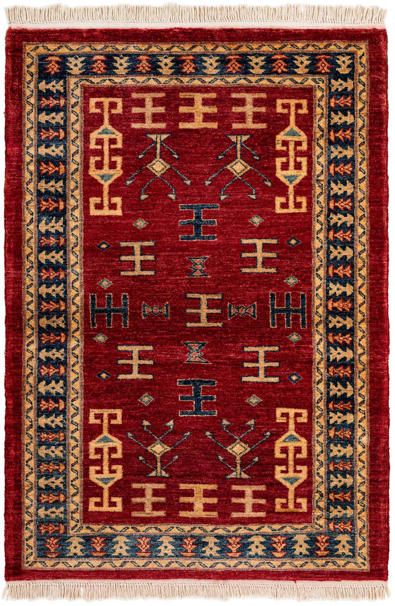 3' 5 x 4' 10 Hand Knotted Ziegler Wool Rug