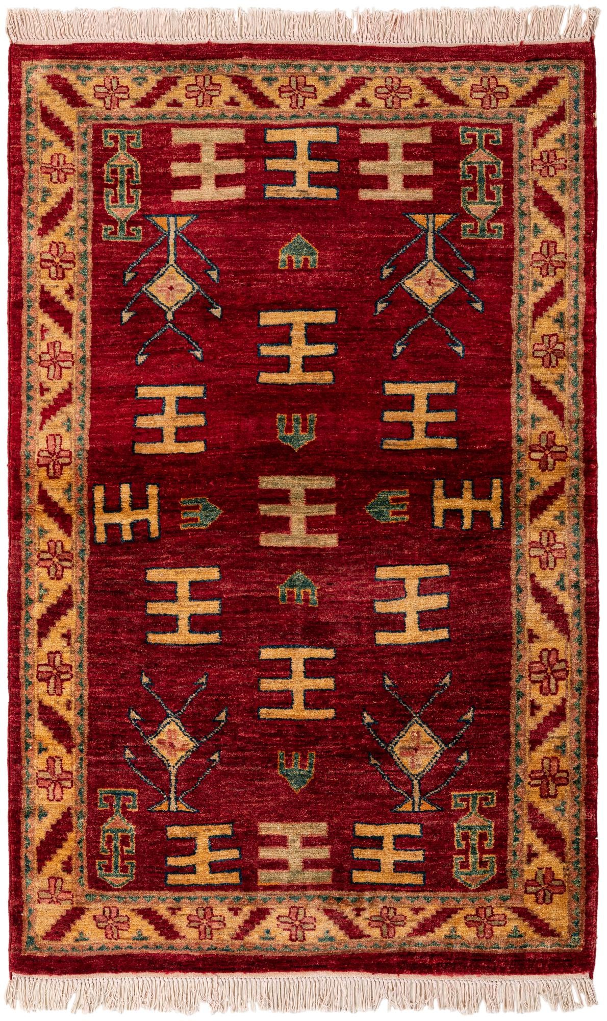 3' 3 x 5' Hand Knotted Ziegler Wool Rug