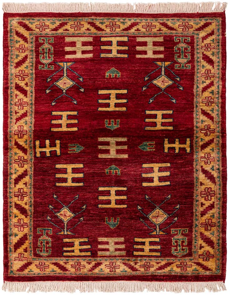Detail image of 3' 3 x 5' Hand Knotted Ziegler Wool Rug