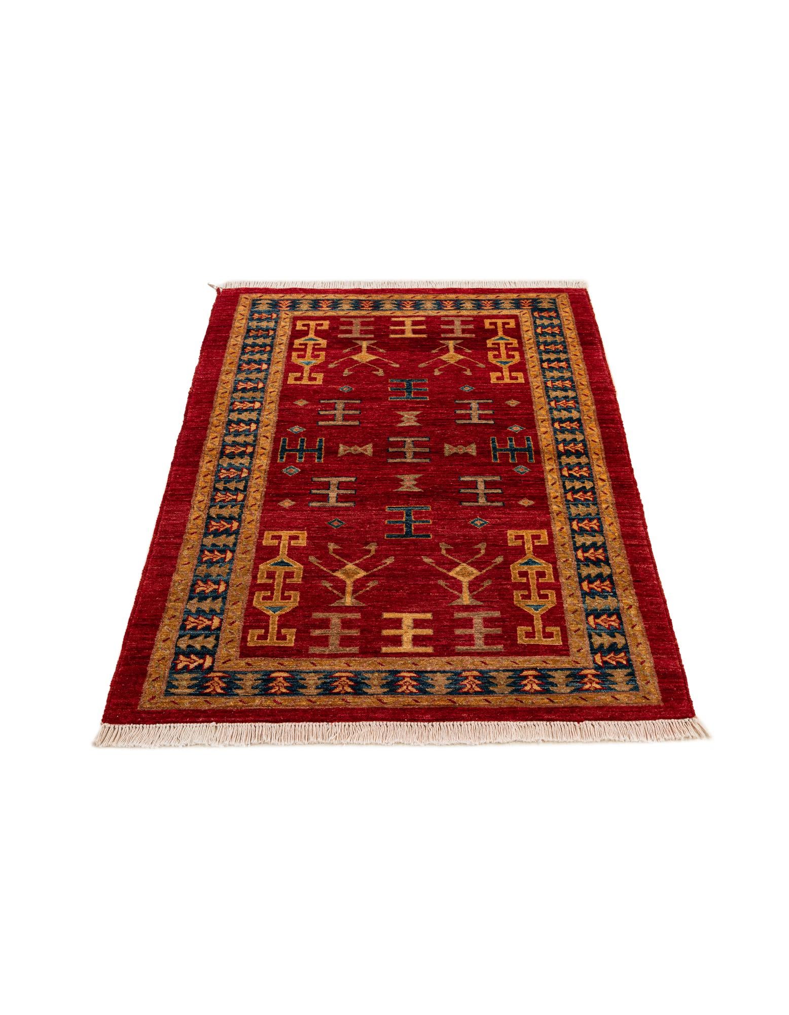 3' 5 x 5' 2 Hand Knotted Ziegler Wool Rug