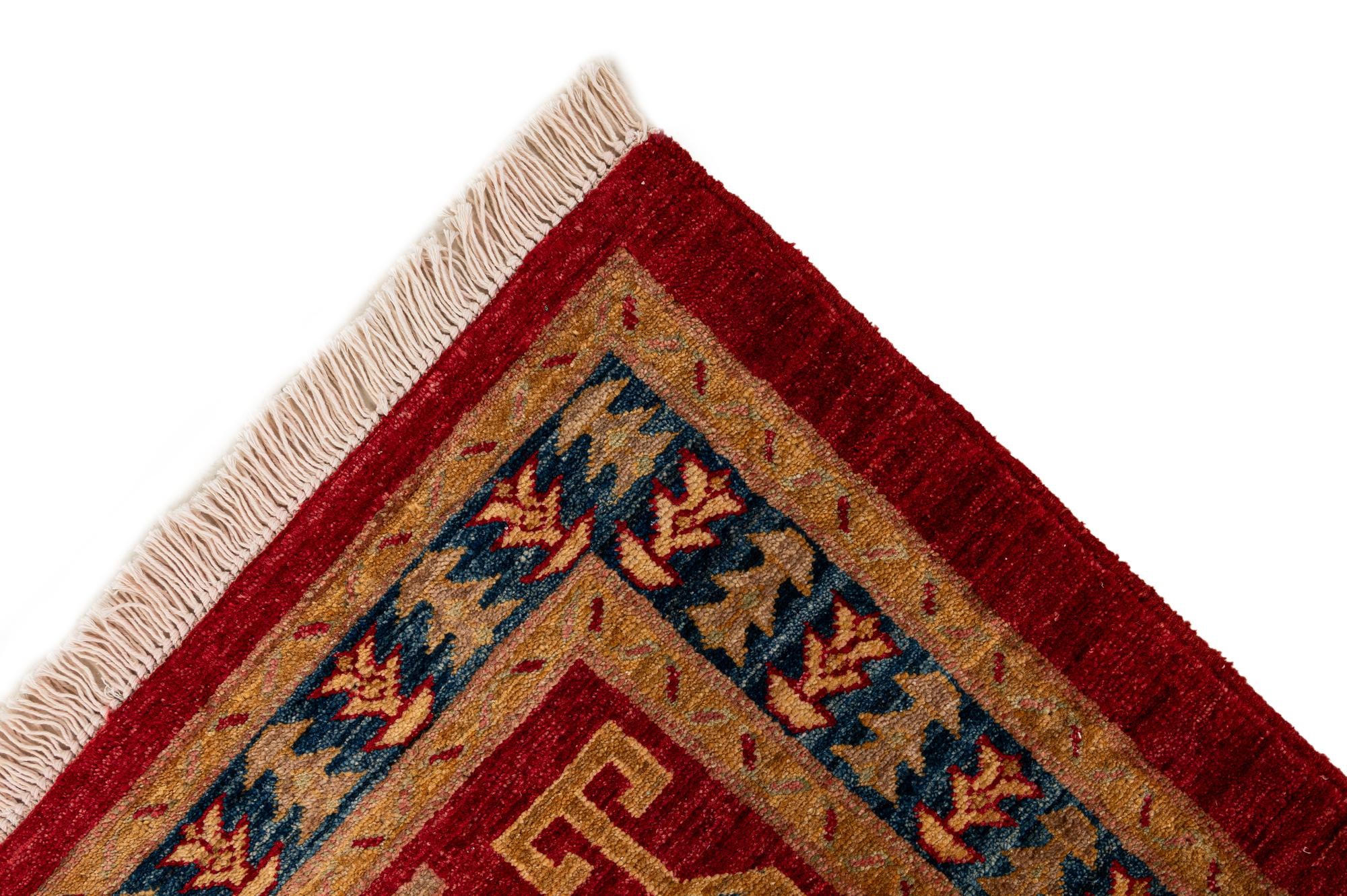 3' 5 x 5' 2 Hand Knotted Ziegler Wool Rug