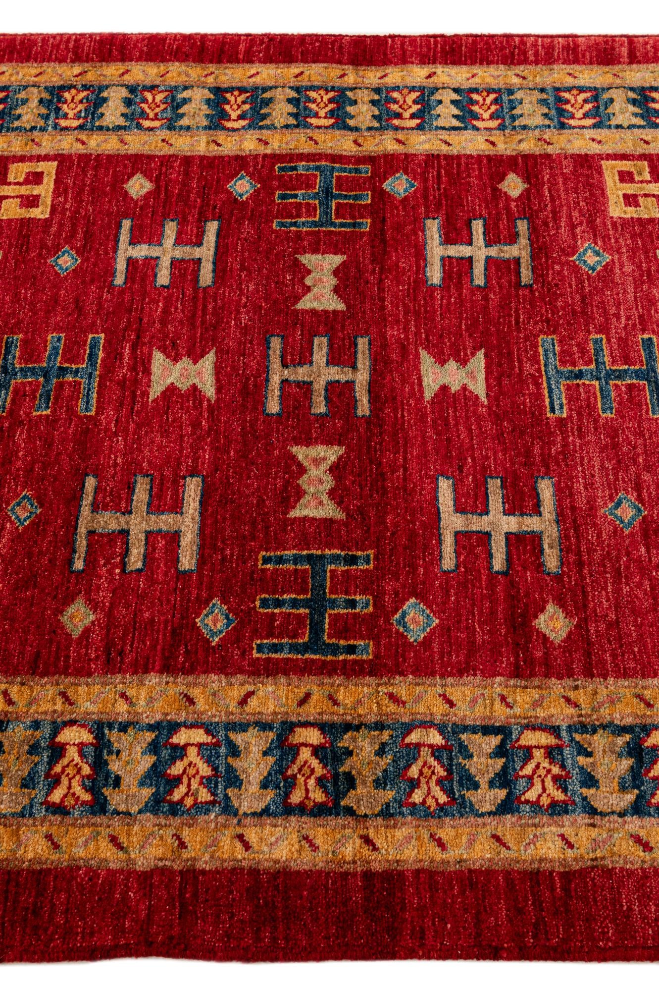 3' 5 x 5' 2 Hand Knotted Ziegler Wool Rug