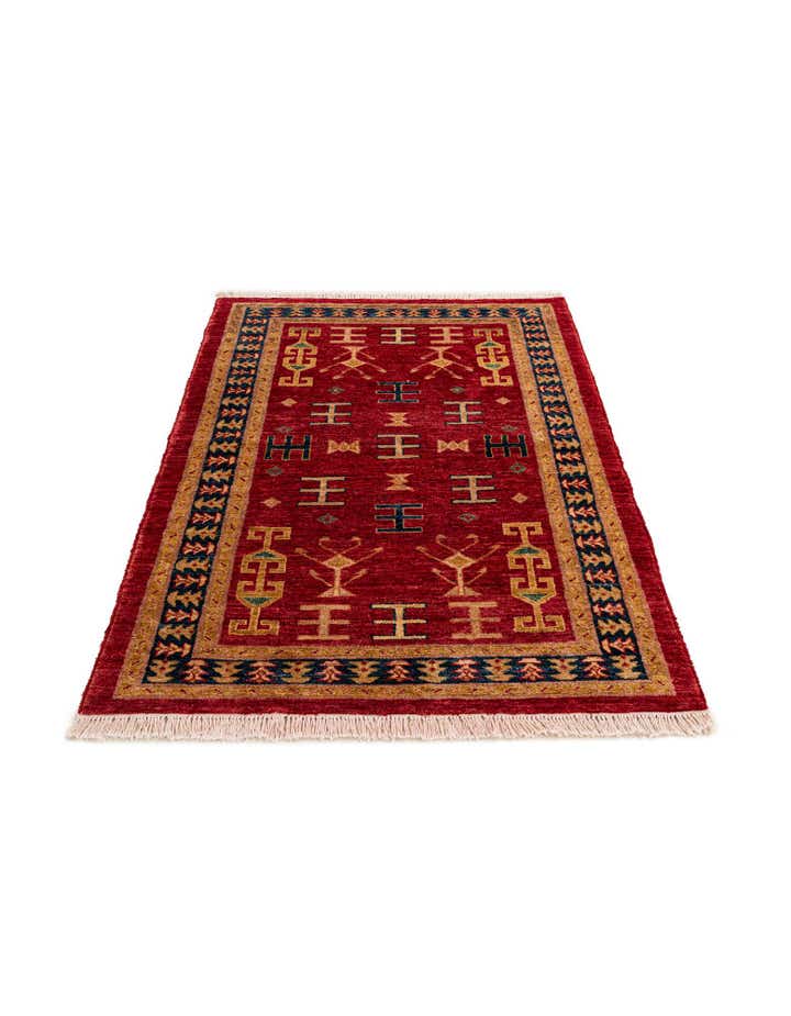 3' 5 x 5' 3 Hand Knotted Ziegler Wool Rug