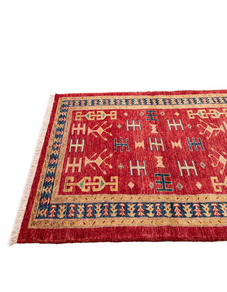 Detail image of 3' 5 x 5' 3  Hand Knotted Ziegler Wool Rug