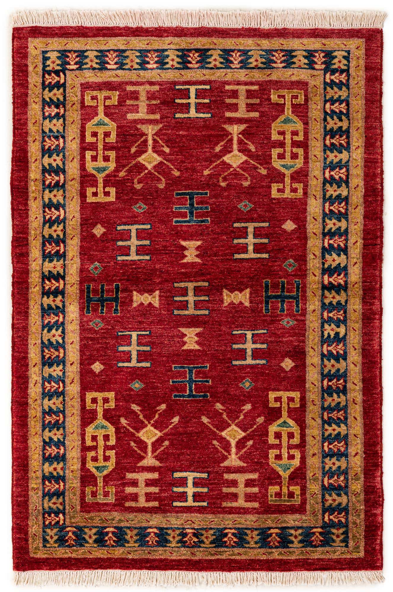 3' 5 x 5' 3 Hand Knotted Ziegler Wool Rug