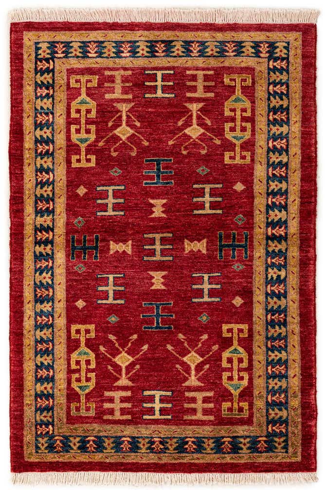 3' 5 x 5' 3 Hand Knotted Ziegler Wool Rug