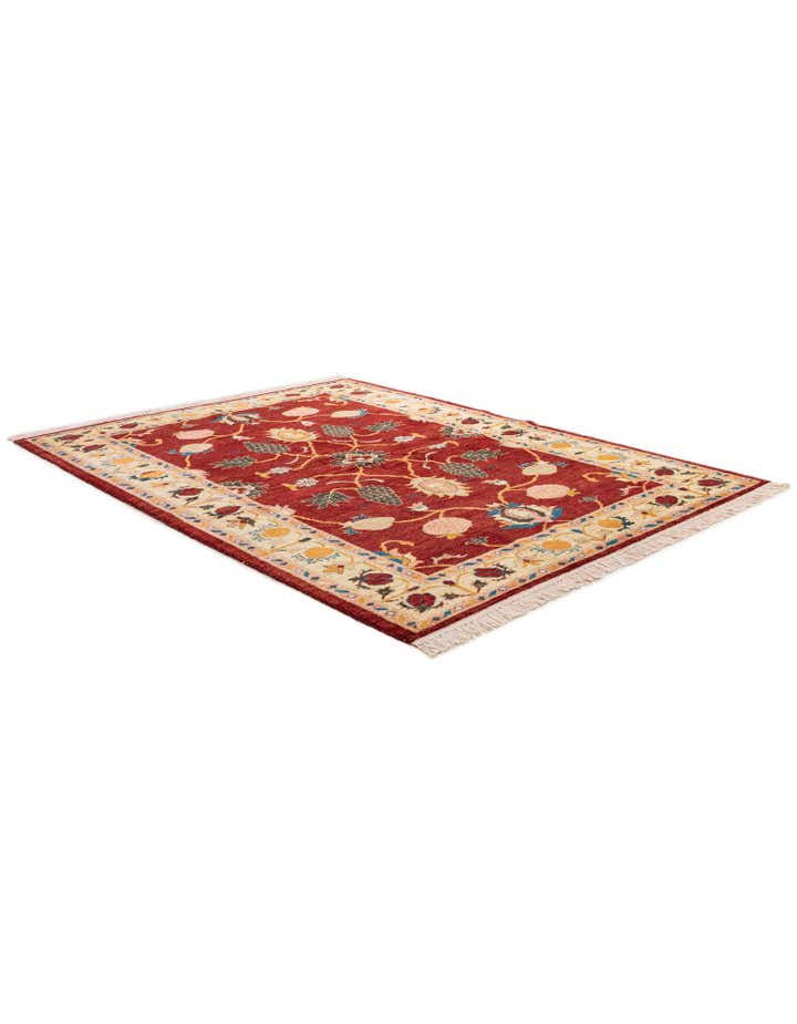 4' 11 x 6' 8 Hand Knotted Ziegler Wool Rug