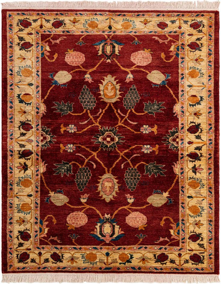 Detail image of 4' 11 x 6' 8 Hand Knotted Ziegler Wool Rug