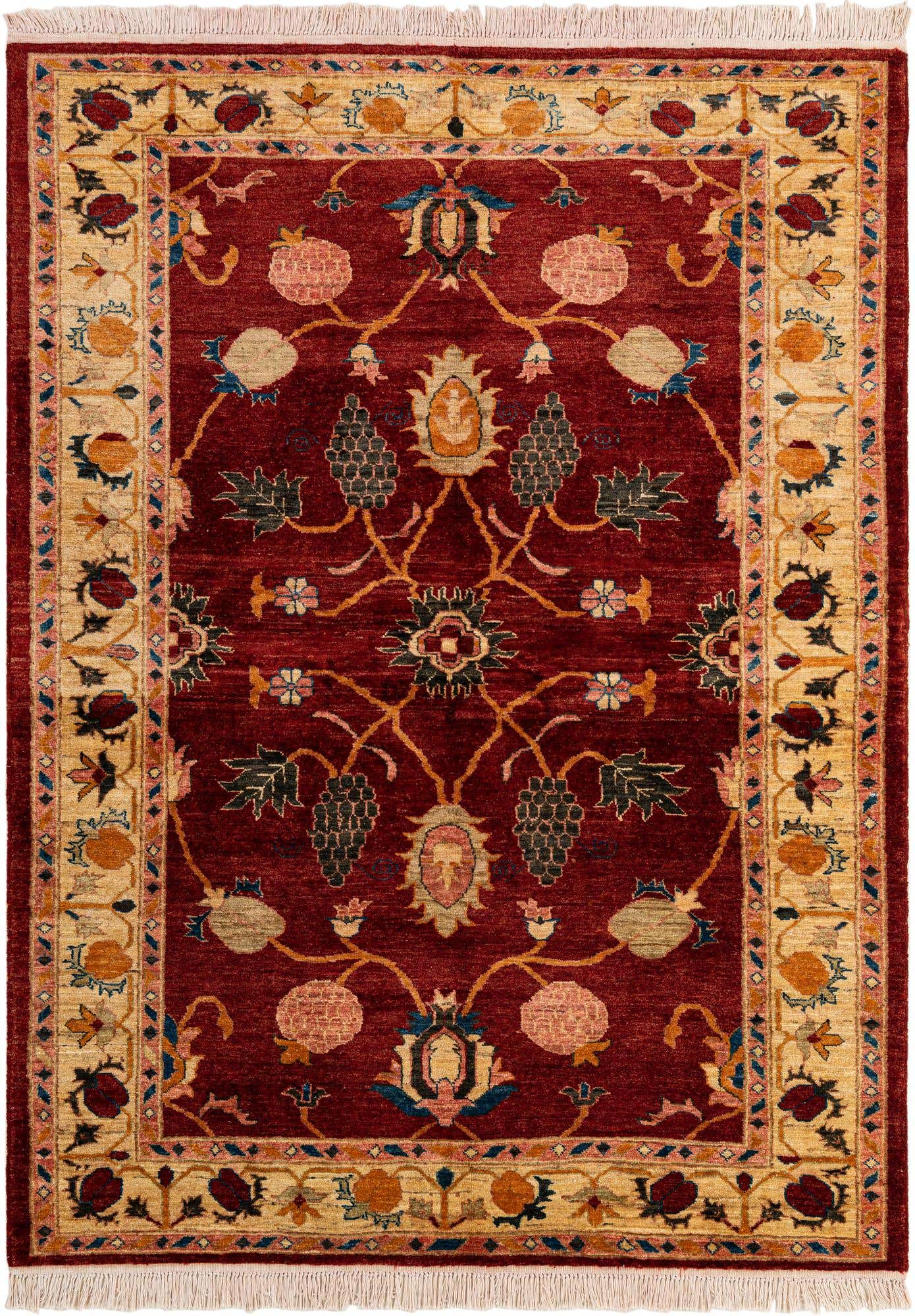 4' 11 x 6' 8 Hand Knotted Ziegler Wool Rug