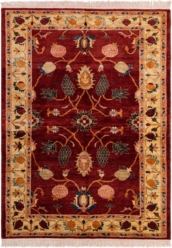 Detail image of 4' 11 x 6' 8 Hand Knotted Ziegler Wool Rug