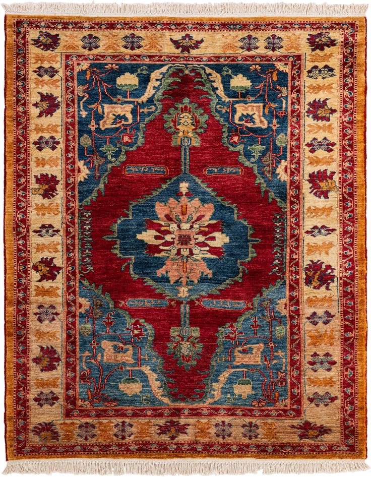 Detail image of 5' x 6' 10 Hand Knotted Ziegler Wool Rug