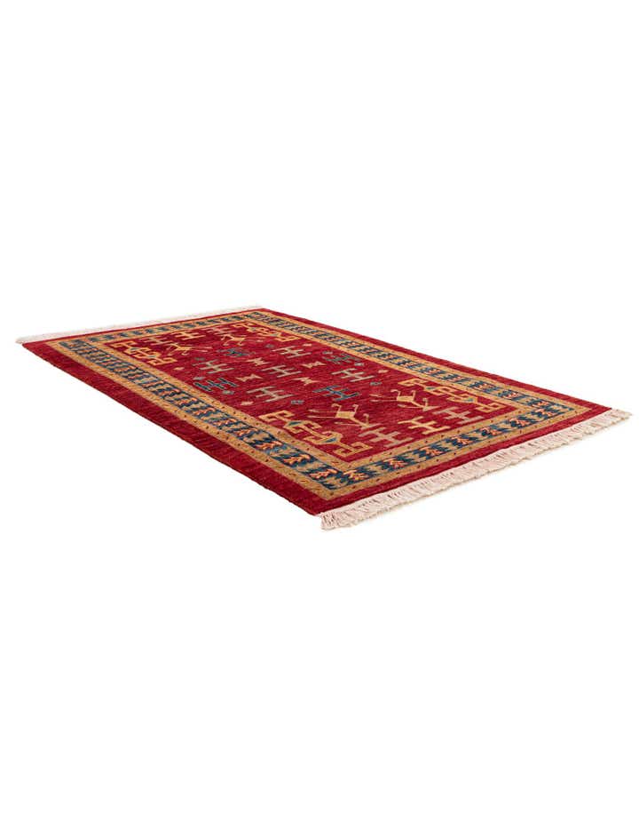 3' 5 x 5' 4 Hand Knotted Ziegler Wool Rug