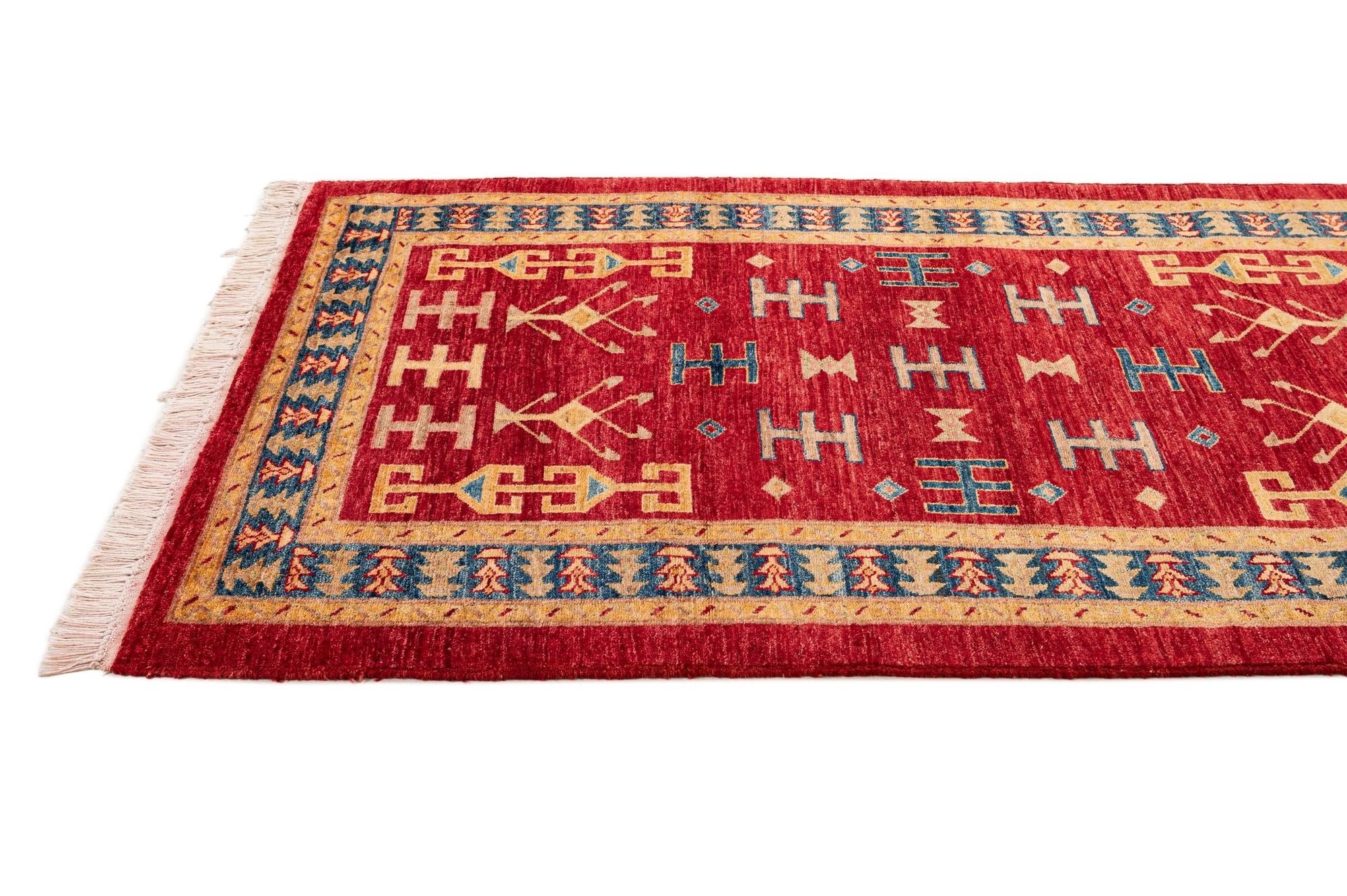 3' 5 x 5' 4 Hand Knotted Ziegler Wool Rug
