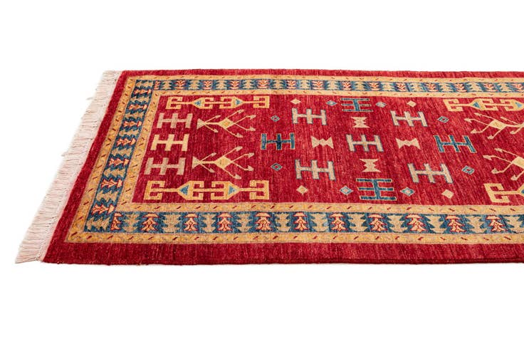 Detail image of 3' 5 x 5' 4 Hand Knotted Ziegler Wool Rug