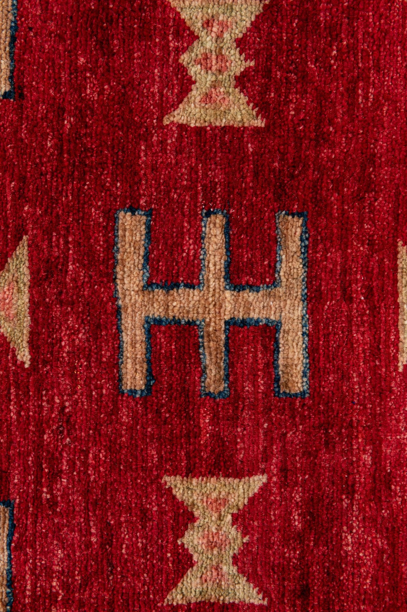 3' 5 x 5' 4 Hand Knotted Ziegler Wool Rug