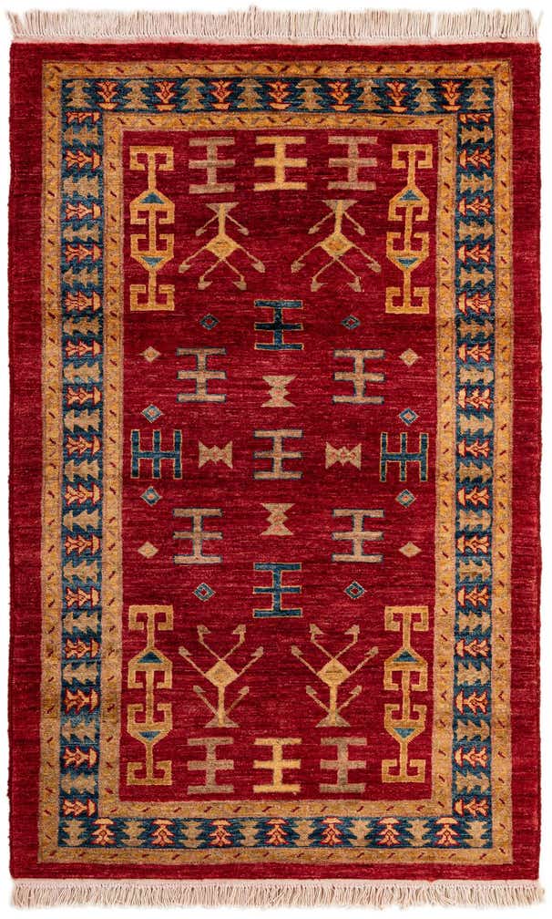 3' 5 x 5' 4 Hand Knotted Ziegler Wool Rug
