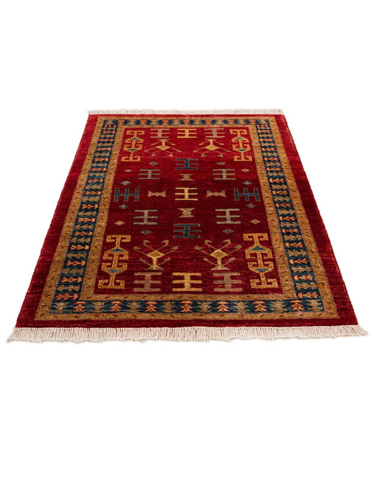 Detail image of 3' 5 x 5' Hand Knotted Ziegler Wool Rug