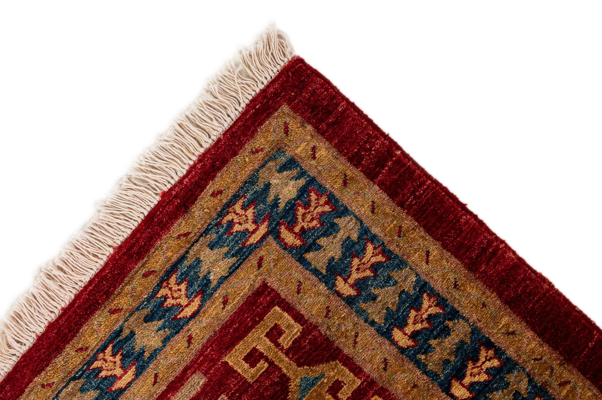 3' 5 x 5' Hand Knotted Ziegler Wool Rug
