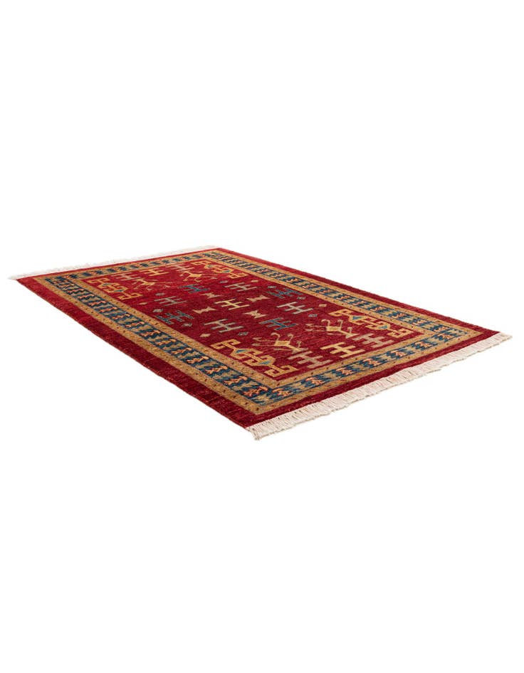 Detail image of 3' 5 x 5' Hand Knotted Ziegler Wool Rug