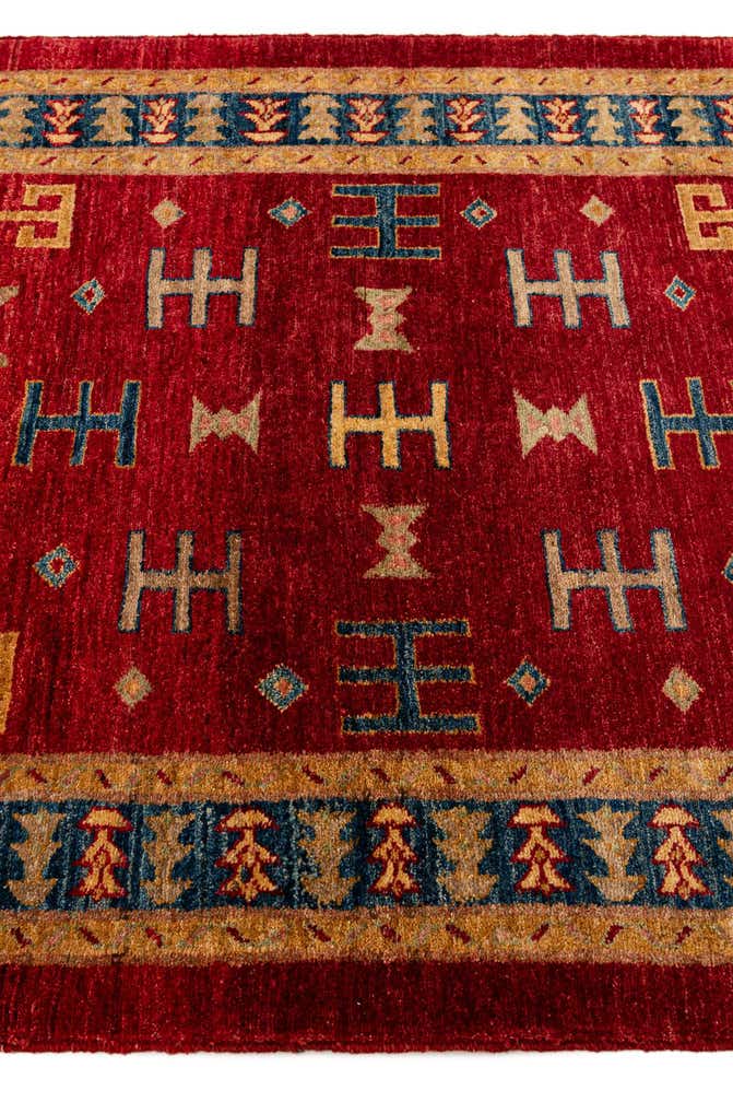 3' 5 x 5' Hand Knotted Ziegler Wool Rug