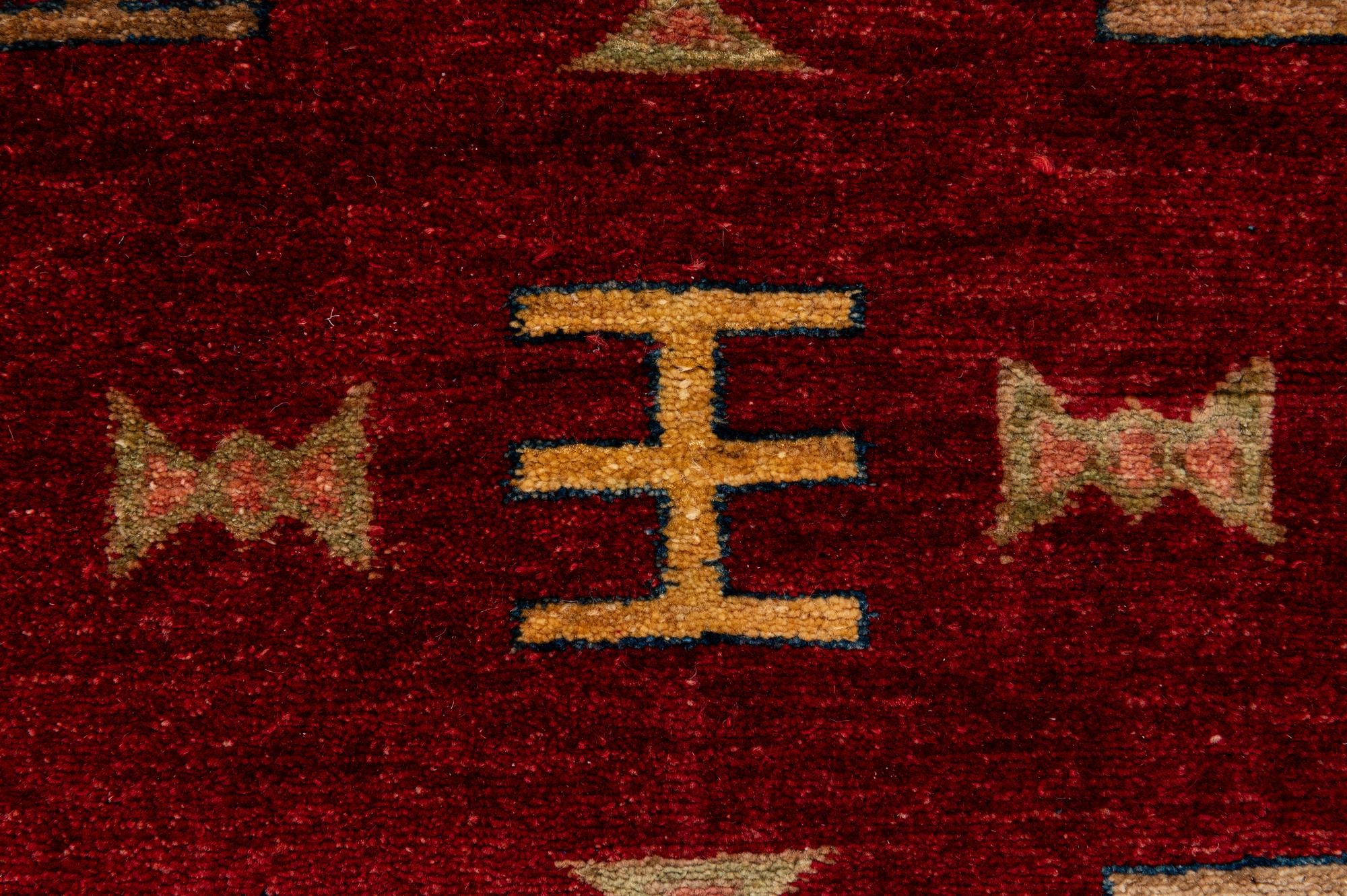 3' 5 x 5' Hand Knotted Ziegler Wool Rug