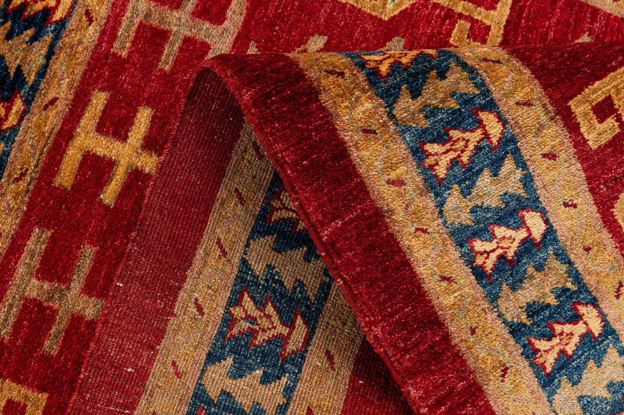 3' 5 x 5' Hand Knotted Ziegler Wool Rug