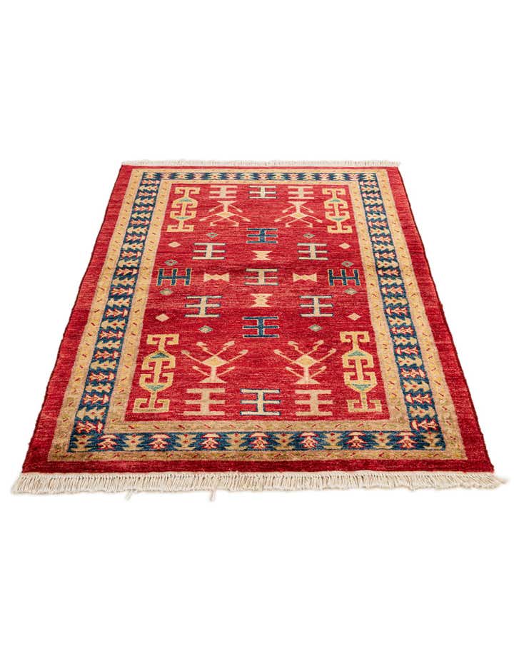 3' 5 x 5' 2 Hand Knotted Ziegler Wool Rug