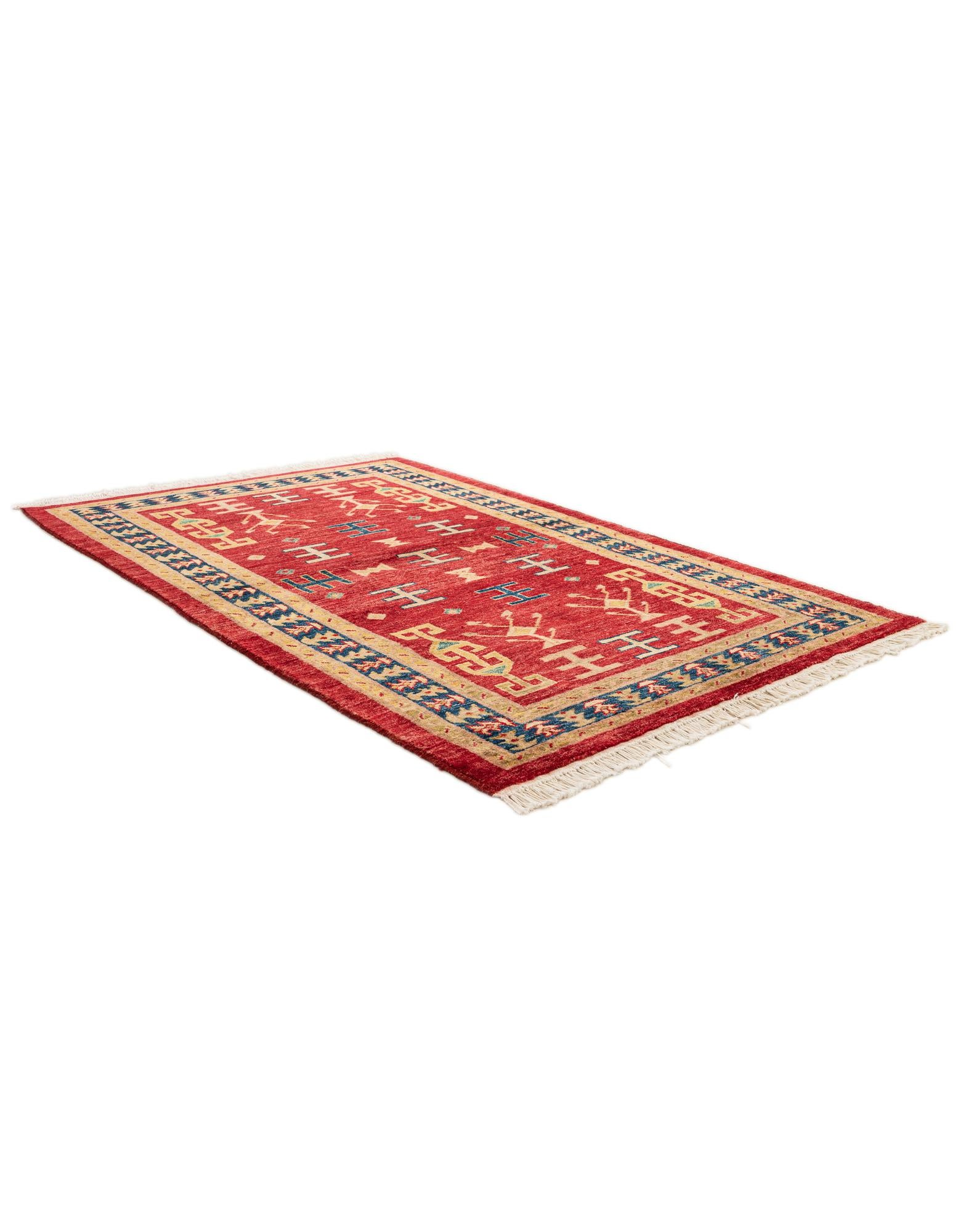 3' 5 x 5' 2 Hand Knotted Ziegler Wool Rug