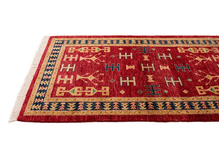 3' 5 x 5' 2 Hand Knotted Ziegler Wool Rug