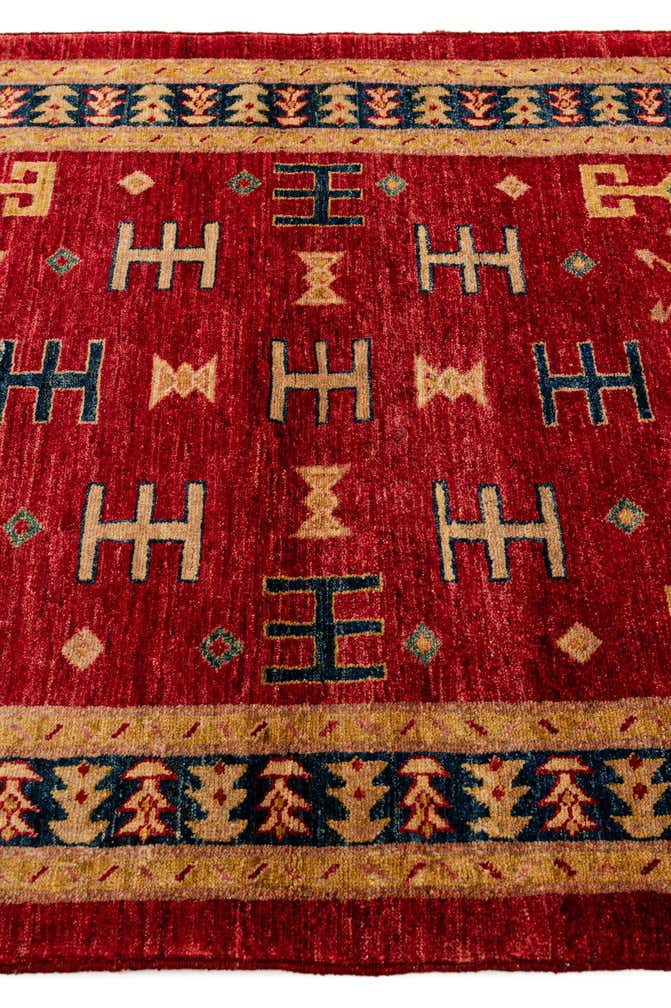3' 5 x 5' 2 Hand Knotted Ziegler Wool Rug