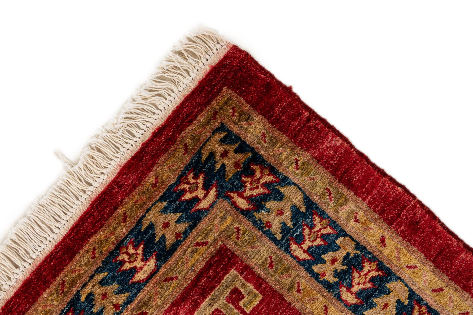 3' 5 x 5' 2 Hand Knotted Ziegler Wool Rug