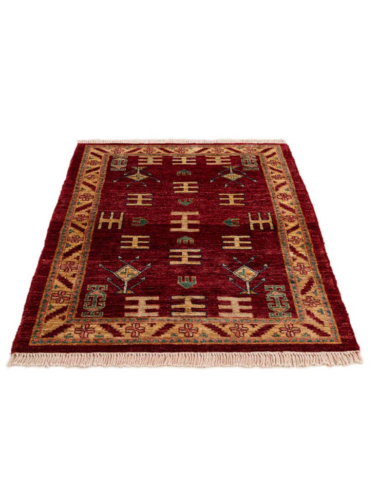 Detail image of 3' 4 x 4' 6 Hand Knotted Ziegler Wool Rug
