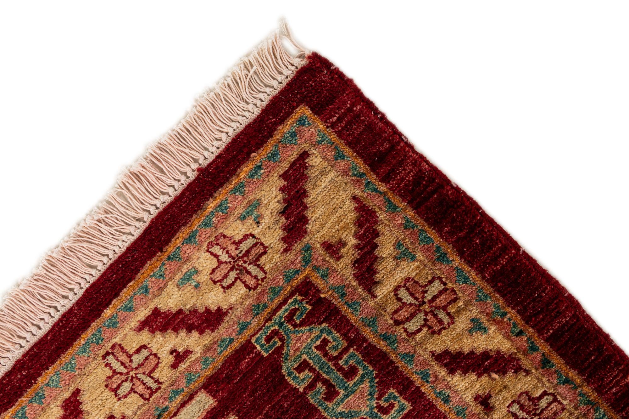 3' 4 x 4' 6 Hand Knotted Ziegler Wool Rug