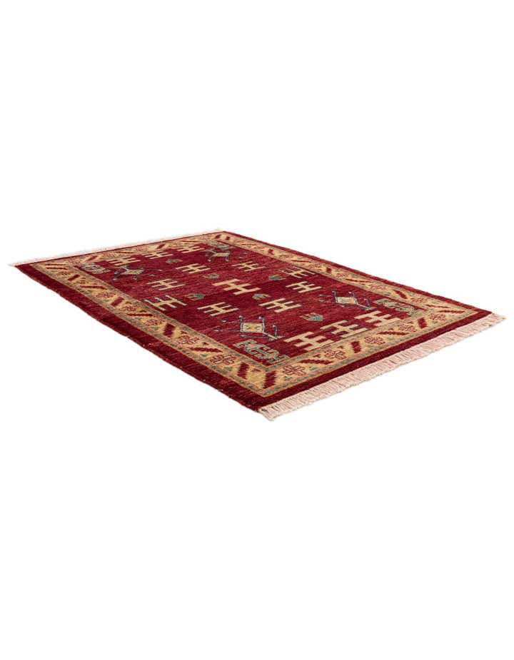 3' 4 x 4' 6 Hand Knotted Ziegler Wool Rug