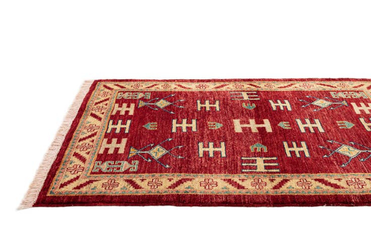 Detail image of 3' 4 x 4' 6 Hand Knotted Ziegler Wool Rug
