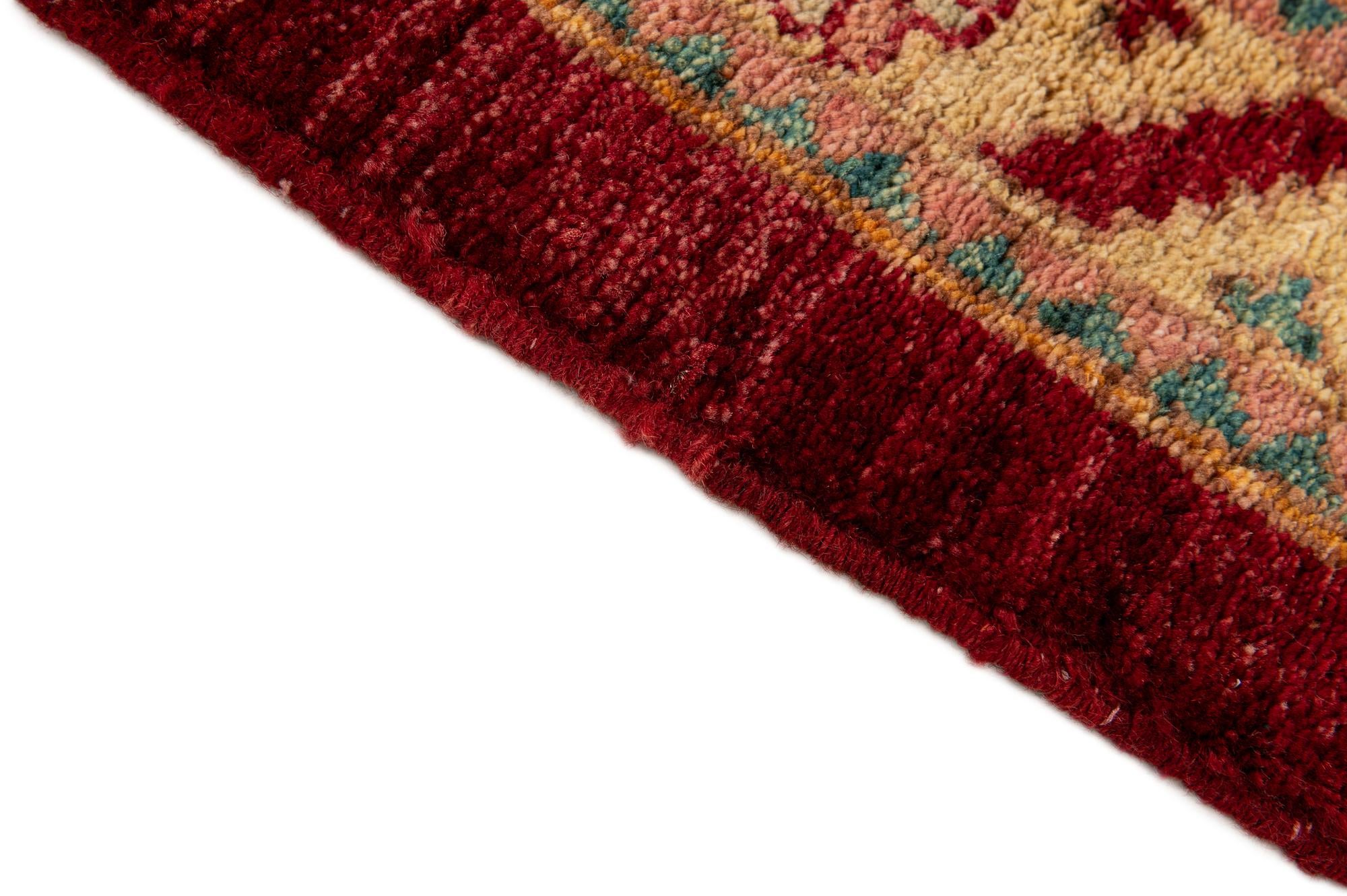 3' 4 x 4' 6 Hand Knotted Ziegler Wool Rug