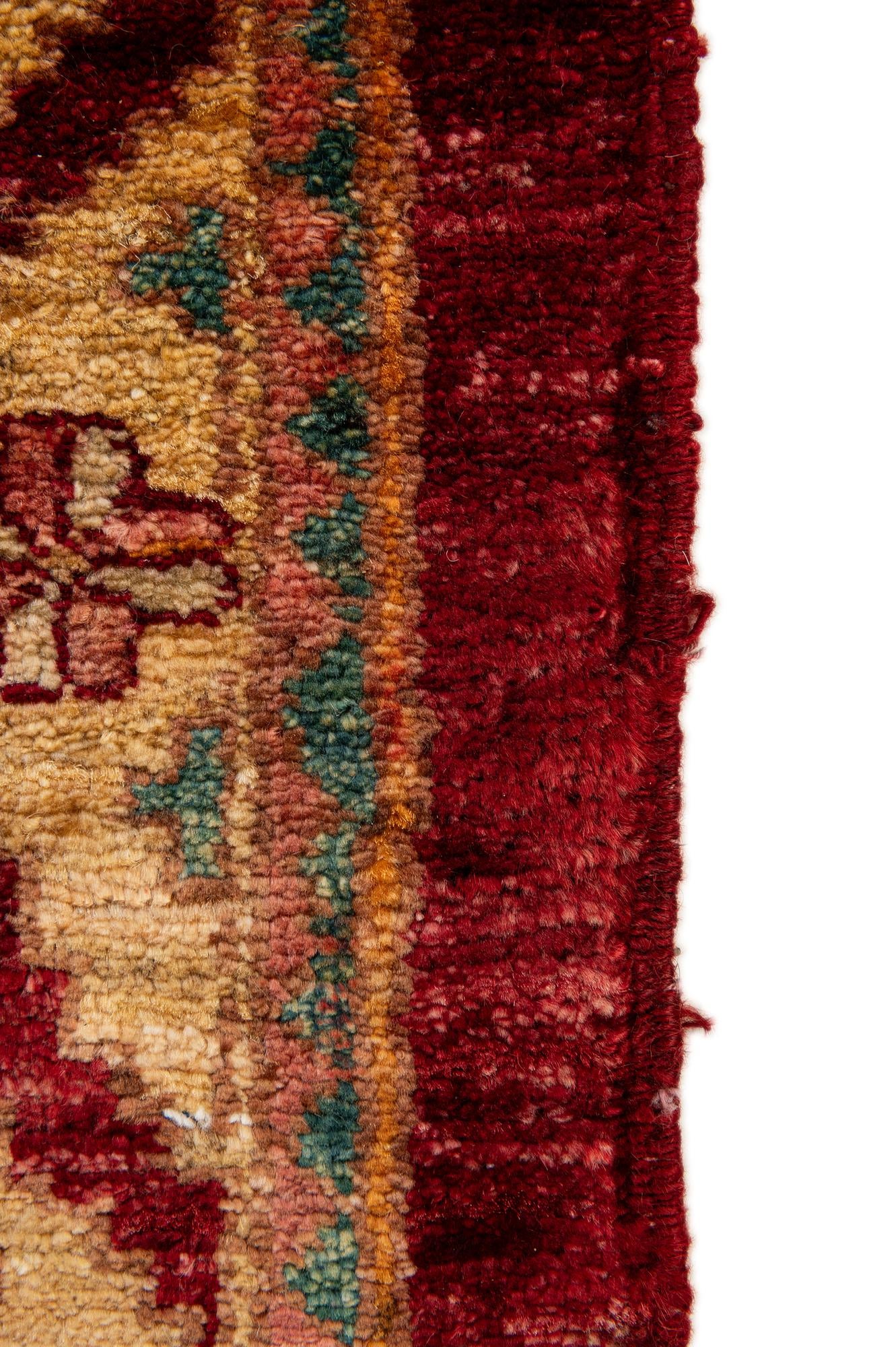 3' 4 x 4' 6 Hand Knotted Ziegler Wool Rug