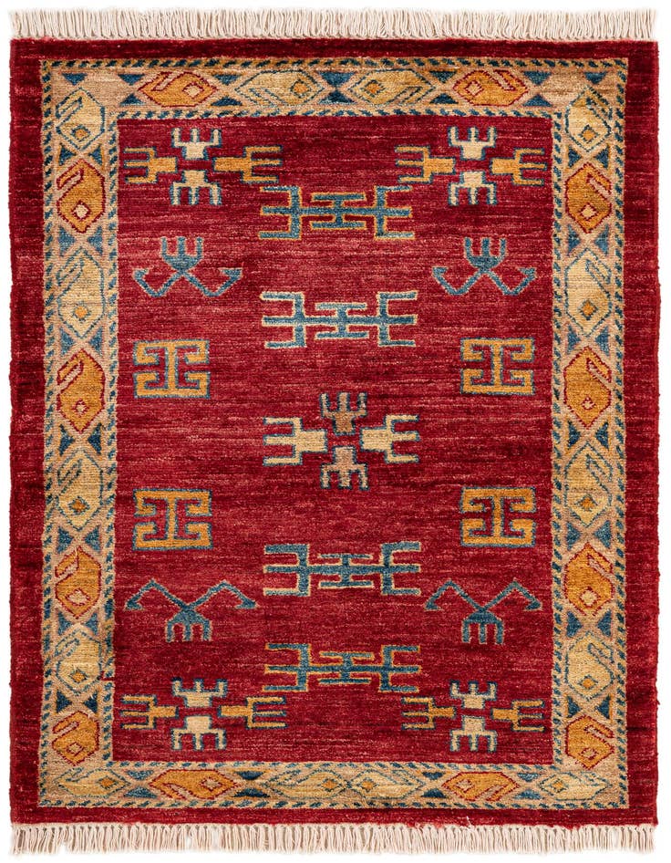 Detail image of 2' 8 x 3' 9 Hand Knotted Ziegler Wool Rug