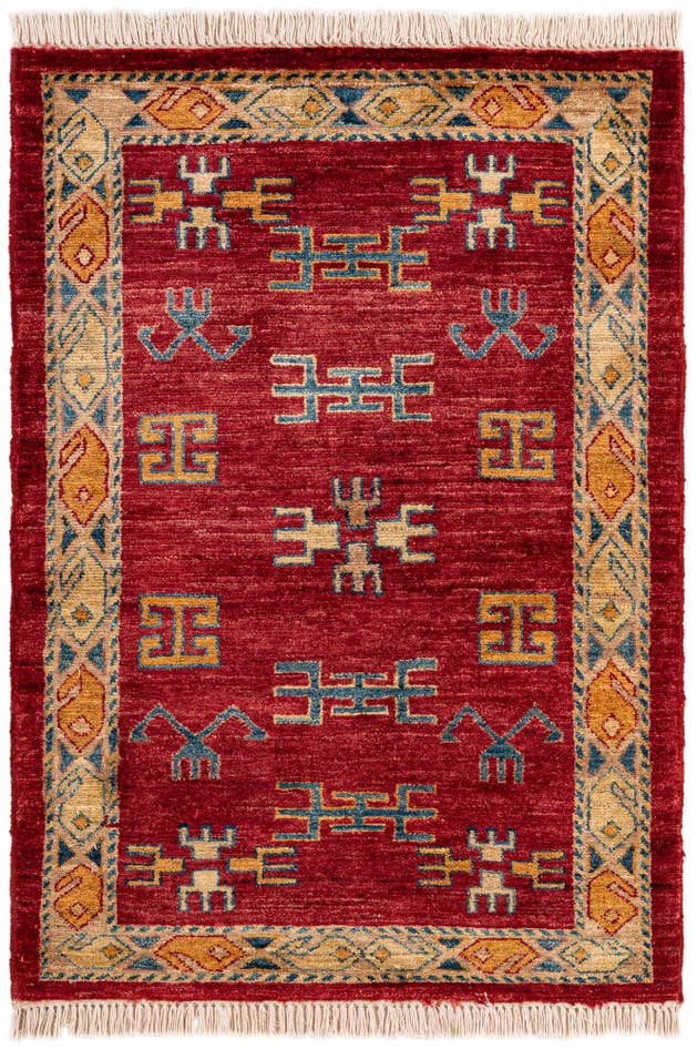 Detail image of 2' 8 x 3' 9 Hand Knotted Ziegler Wool Rug