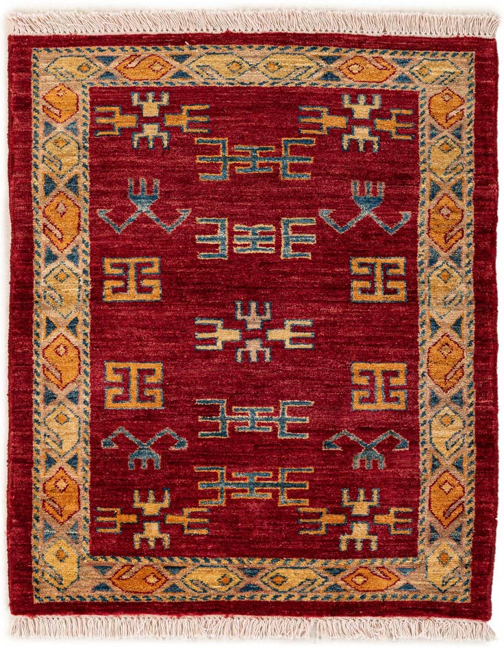 Detail image of 2' 9 x 3' 9 Hand Knotted Ziegler Wool Rug