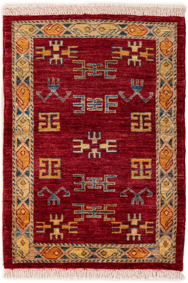 Detail image of 2' 9 x 3' 9 Hand Knotted Ziegler Wool Rug