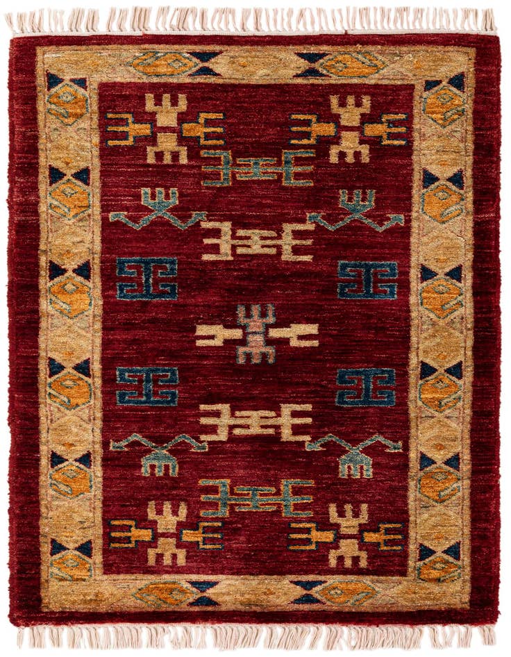 Detail image of 2' 5 x 3' 6 Hand Knotted Ziegler Wool Rug