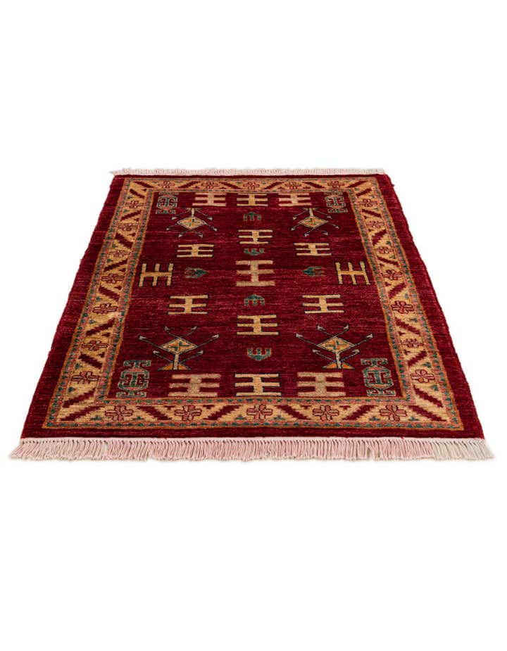 3' 4 x 4' 4 Hand Knotted Ziegler Wool Rug