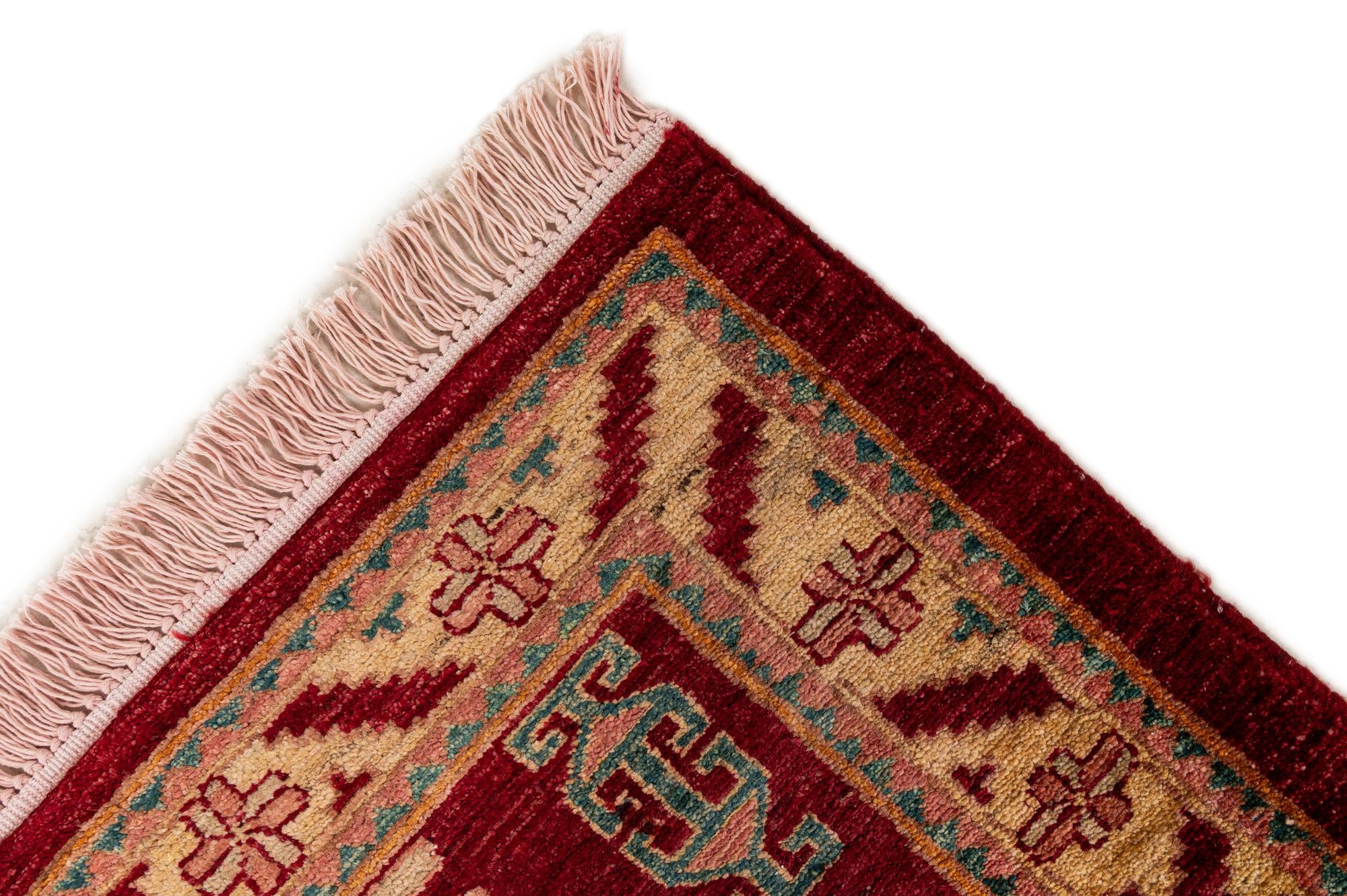 3' 4 x 4' 4 Hand Knotted Ziegler Wool Rug