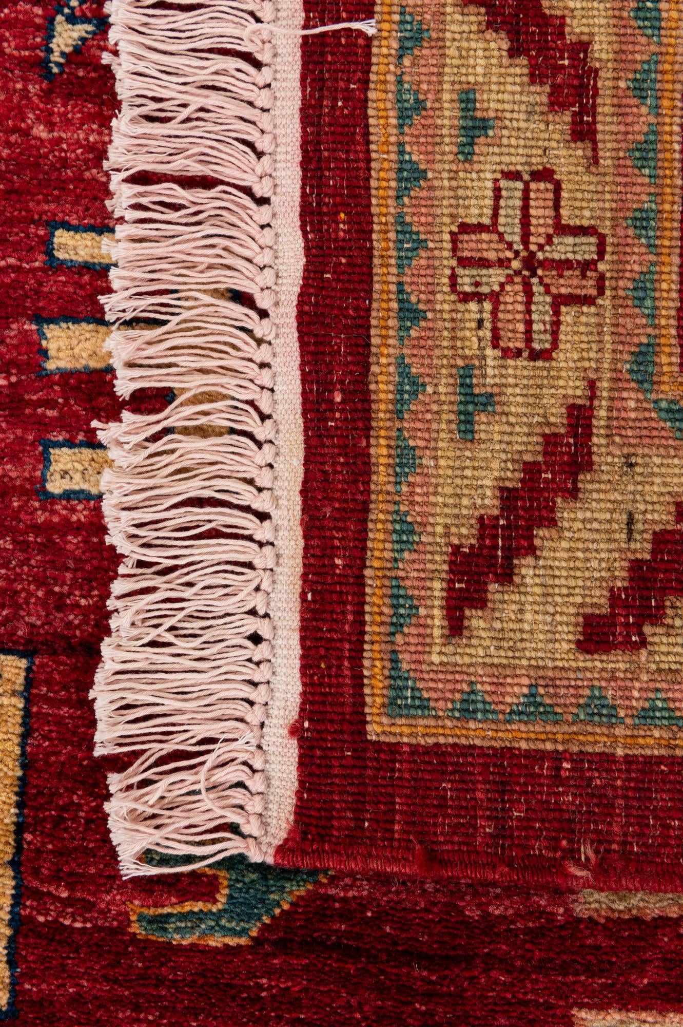 3' 4 x 4' 4 Hand Knotted Ziegler Wool Rug