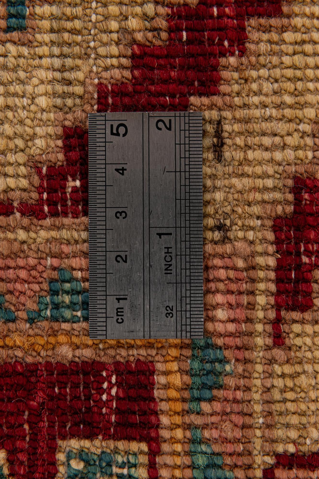 3' 4 x 4' 4 Hand Knotted Ziegler Wool Rug