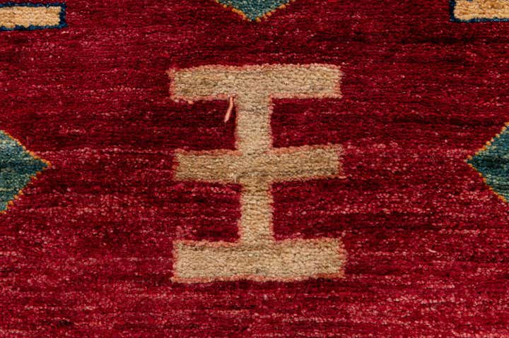 3' 4 x 4' 4 Hand Knotted Ziegler Wool Rug