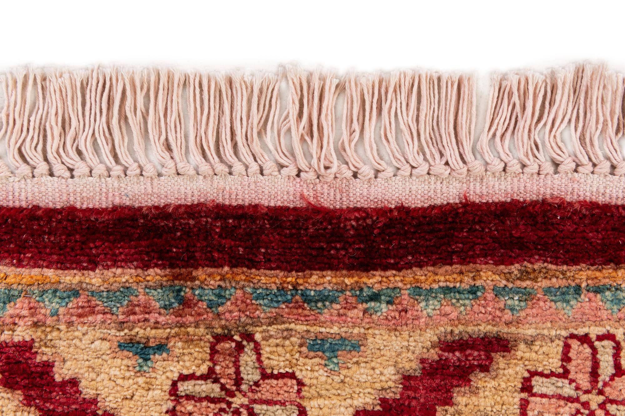 3' 4 x 4' 4 Hand Knotted Ziegler Wool Rug
