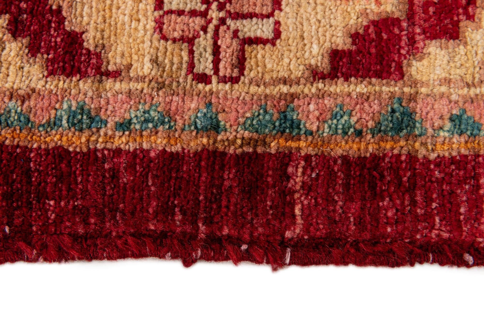 3' 4 x 4' 4 Hand Knotted Ziegler Wool Rug